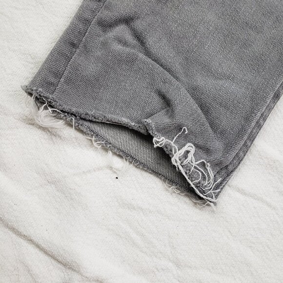 rag & bone Grey Skinny Jeans Size 27 Raw Hem Distressed Low Rise Grunge Denim - Picture 11 of 16